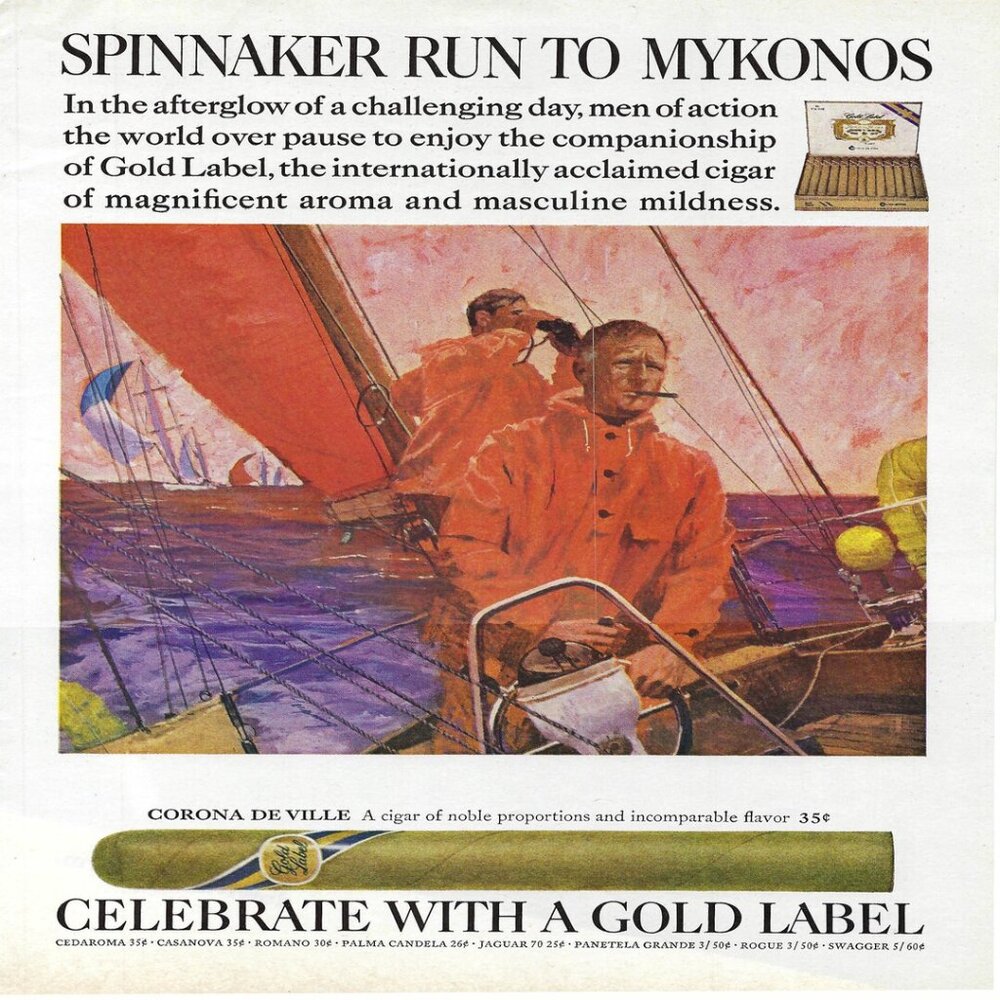 1967 Gold Label Corona Dr Ville Spinnaker Vintage Magazine Print Ad/Poster
